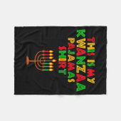 This Is My Kwanzaa Pajamas Seven Principles Candle Fleecedecke (Vorderseite (Horizontal))