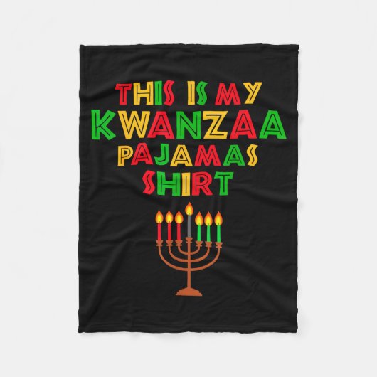 This Is My Kwanzaa Pajamas Seven Principles Candle Fleecedecke (Vorderseite)