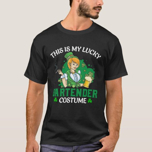 This Is My Lucky Bartender Costume  St Patrick s D T-Shirt (Vorderseite)