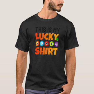 This Is My Lucky Bingo Shirt Bingo Player Funny Bi