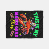 This Is My Mardi Gras Shirt Crawfish Funny Men Wom Fleecedecke (Vorderseite (Horizontal))