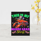 This Is My Mardi Gras Shirt Crawfish Funny Men Wom Karte (Gelbe Blume)