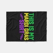 This Is My Mardi Gras Shirt Funny Mardi Gras Outfi Fleecedecke (Vorderseite (Horizontal))
