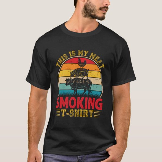 This Is My Meat Smoking Bbq Smokers T-Shirt (Vorderseite)
