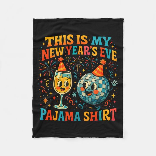 This Is My New Year’s Eve Pajama Funny Retro Gift Fleecedecke (Vorderseite)