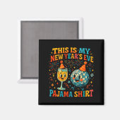 This Is My New Year’s Eve Pajama Funny Retro Gift Magnet (Vorderseite/Rückseite)
