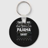 This Is My New Year's Eve Pajama Shirt Lights Men Schlüsselanhänger (Vorderseite)