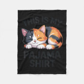 This Is My Pajama Funny Calico Cat Fleecedecke (Vorderseite)