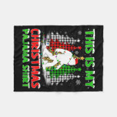 This Is My Pajama Shirt Bigfoot Xmas Tree Plaid Ch Fleecedecke (Vorderseite (Horizontal))