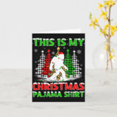 This Is My Pajama Shirt Bigfoot Xmas Tree Plaid Ch Karte (Gelbe Blume)