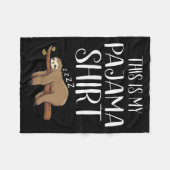 This Is My Pajama Sloth Shirt Funny Sleever Gift Fleecedecke (Vorderseite (Horizontal))
