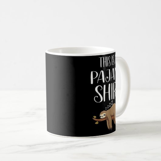 This Is My Pajama Sloth Shirt Funny Sleever Gift Kaffeetasse (VorderseiteRechts)
