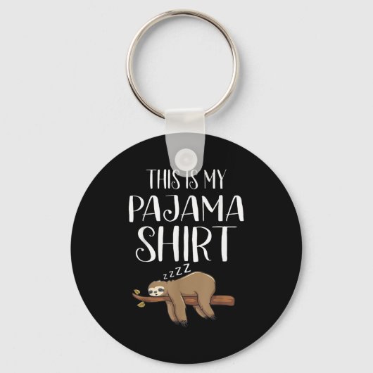 This Is My Pajama Sloth Shirt Funny Sleever Gift Schlüsselanhänger (Vorderseite)