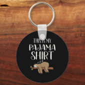 This Is My Pajama Sloth Shirt Funny Sleever Gift Schlüsselanhänger (Vorderseite)