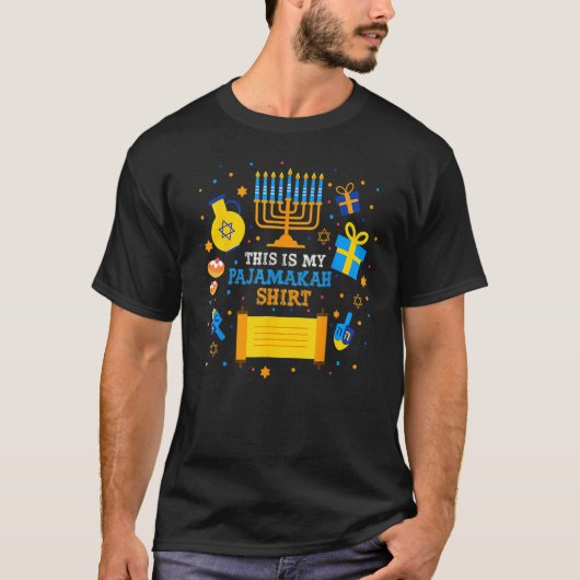 This Is My Pajamakah Hanukkah Chanukah Dreidel Men T-Shirt (Vorderseite)