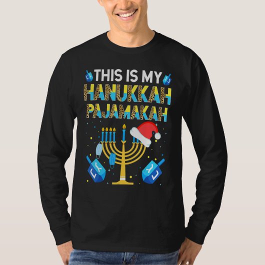 This Is My Pajamakah Hanukkah Pajama T-Shirt (Vorderseite)