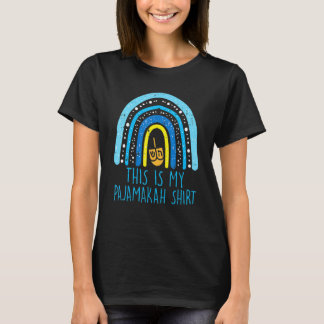 This Is My Pajamakah Rainbow Hanukkah PJs Women K T-Shirt