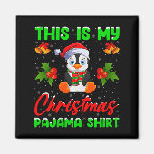 This Is My Penguin Christmas Pajamas Funny Penguin Magnet (Vorne)