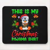 This Is My Penguin Christmas Pajamas Funny Penguin Mousepad (Vorne)