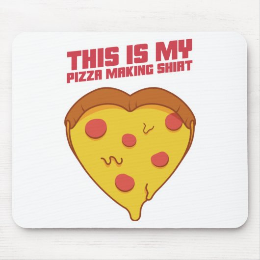 This is My Pizza Making Shirt Heart Mousepad (Vorne)