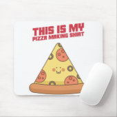 This is My Pizza Making Shirt Heart Mousepad (Mit Mouse)