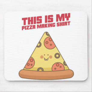 This is My Pizza Making Shirt Heart Mousepad
