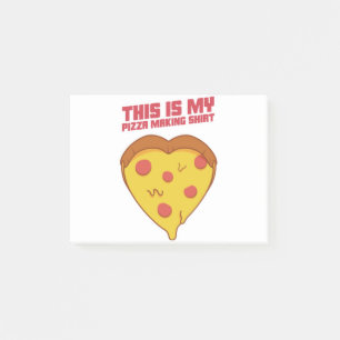 This is My Pizza Making Shirt Heart Post-it Klebezettel