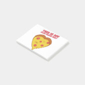This is My Pizza Making Shirt Heart Post-it Klebezettel (angewinkelt)