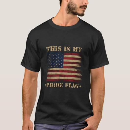 This Is My Pride Flag American Usa 4Th Of July T-Shirt (Vorderseite)