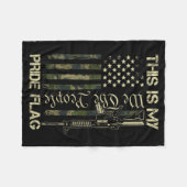 This Is My Pride Flag Gun Camouflage Usa American Fleecedecke (Vorderseite (Horizontal))