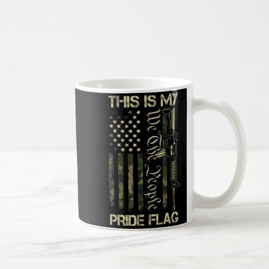 This Is My Pride Flag Gun Camouflage Usa American Kaffeetasse (Rechts)