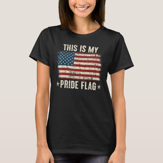 This Is My Pride Flag USA American 4th of July Pat T-Shirt (Vorderseite)