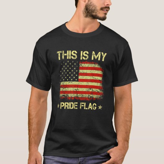 This Is My Pride Flag Usa American 4th Of July Pat T-Shirt (Vorderseite)