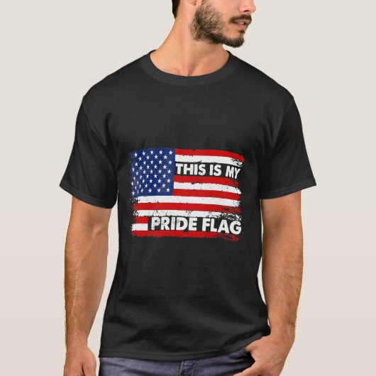 This Is My Pride Flag Usa American 4Th Of July Pat T-Shirt (Vorderseite)