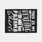 This Is My Reading Pajama Bedtime Reading Funny  Fleecedecke (Vorderseite (Horizontal))