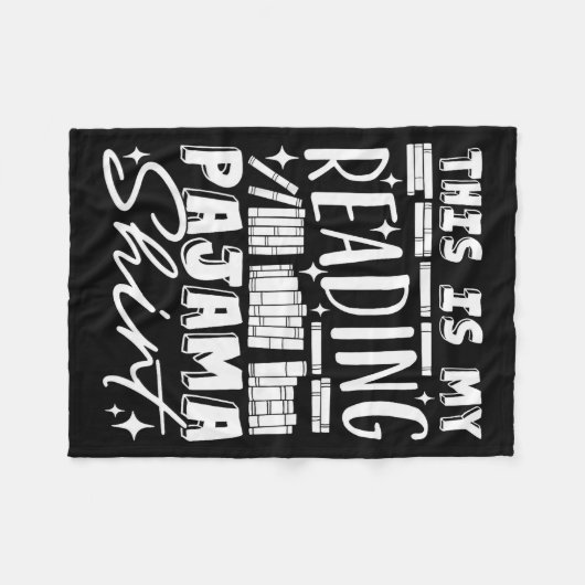 This Is My Reading Pajama Bedtime Reading Funny  Fleecedecke (Vorderseite (Horizontal))