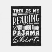 This Is My Reading Pajama Bedtime Reading Funny  Fleecedecke (Vorderseite)