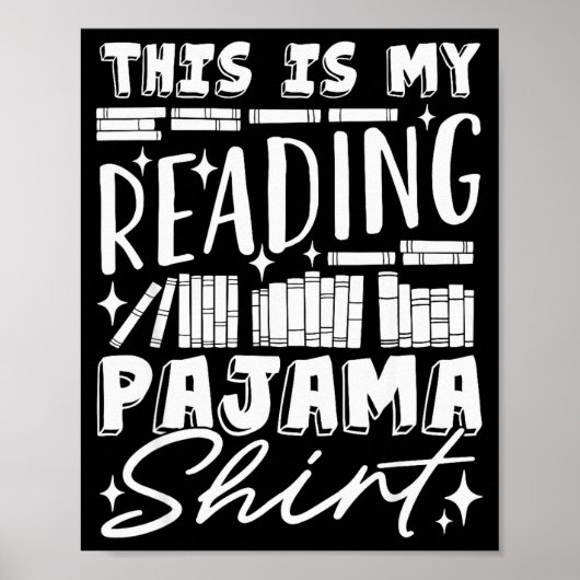 This Is My Reading Pajama Bedtime Reading Funny  Poster (Vorne)