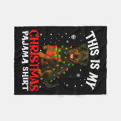 This Is My Rottweiler Christmas Pajama Shirt Xmas Fleecedecke (Vorderseite (Horizontal))