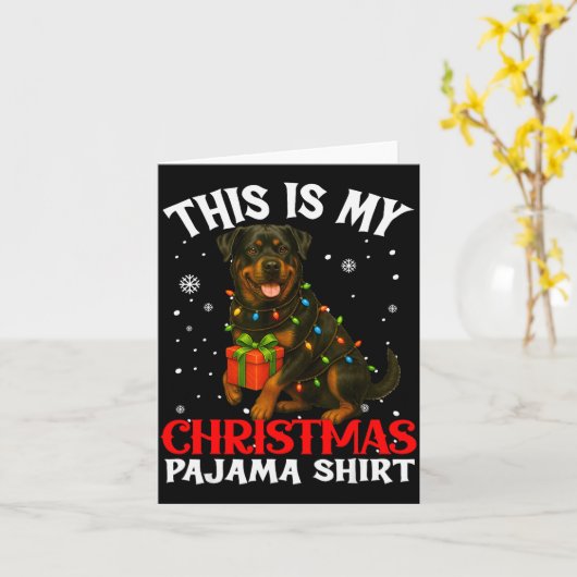 This Is My Rottweiler Christmas Pajama Shirt Xmas Karte (Gelbe Blume)