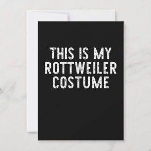 This Is My Rottweiler Dog Costume Halloween Lazy Dankeskarte