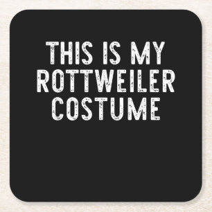 This Is My Rottweiler Dog Costume Halloween Lazy Rechteckiger Pappuntersetzer