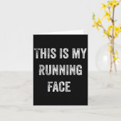 This Is My Running Face Funny Running Karte (Gelbe Blume)