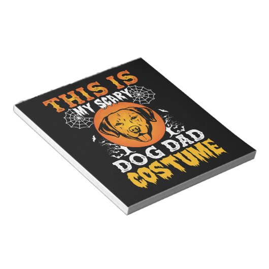 This is My Scary Dog Dad Costume Notizblock (angewinkelt)