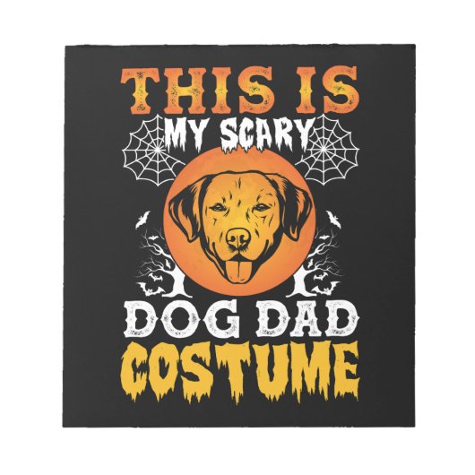 This is My Scary Dog Dad Costume Notizblock (Vorderseite)