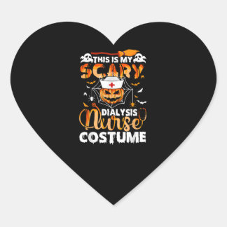 This Is My Scary School Nurse Kostüm Halloween Herz-Aufkleber