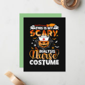 This Is My Scary School Nurse Kostüm Halloween Mitteilungskarte (Vorderseite/Rückseite Beispiel)