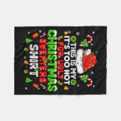This Is My Shirt Family Matching Tee Pjs Christmas Fleecedecke (Vorderseite (Horizontal))