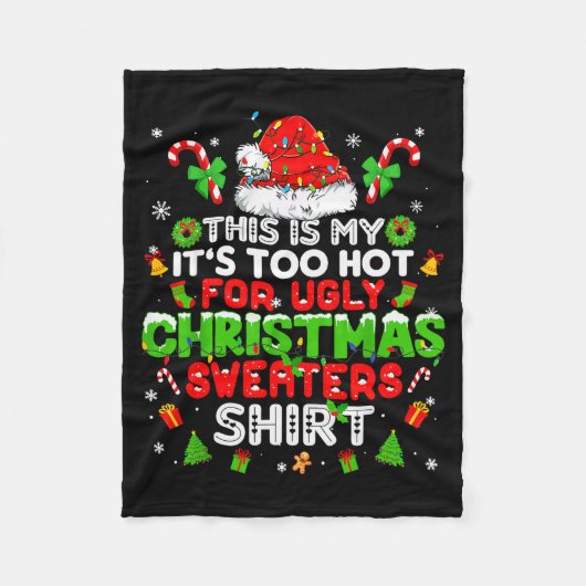 This Is My Shirt Family Matching Tee Pjs Christmas Fleecedecke (Vorderseite)