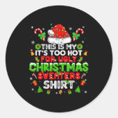 This Is My Shirt Family Matching Tee Pjs Christmas Runder Aufkleber (Vorderseite)